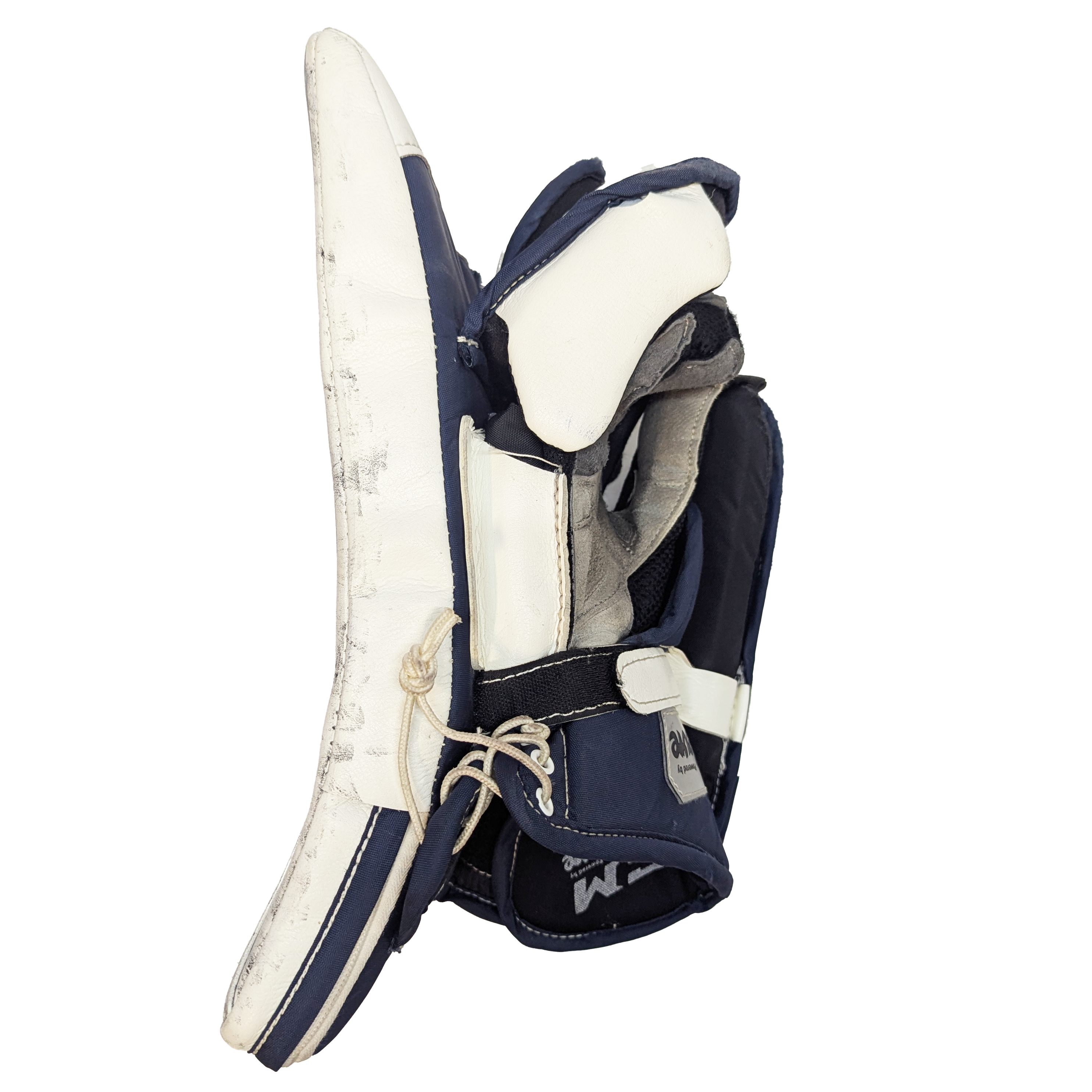 CCM Extreme Flex 4 - Used WHL Pro Stock Goalie Blocker (White/Orange/Navy)